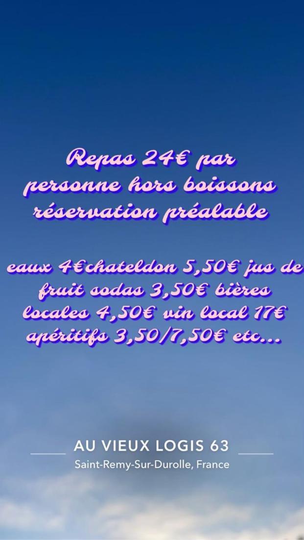 مبيت وإفطار Saint-Rémy-sur-Durolle Au Vieux Logis 63 المظهر الخارجي الصورة